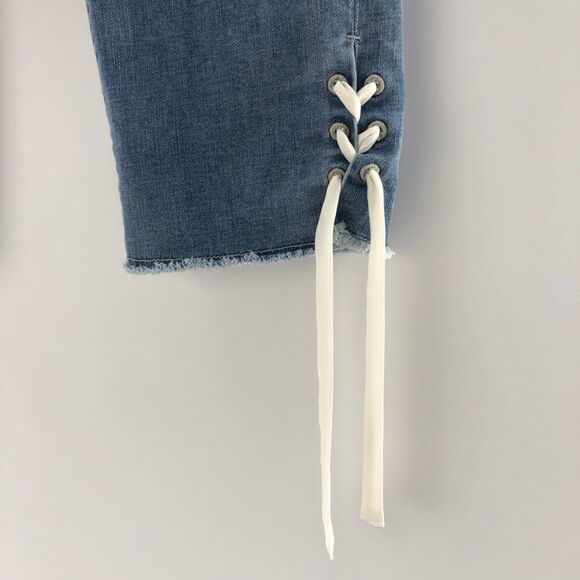 NYDJ Sheri Slim Ankle Jean with Laced Side Slits Size 14 - Picture 2 of 10